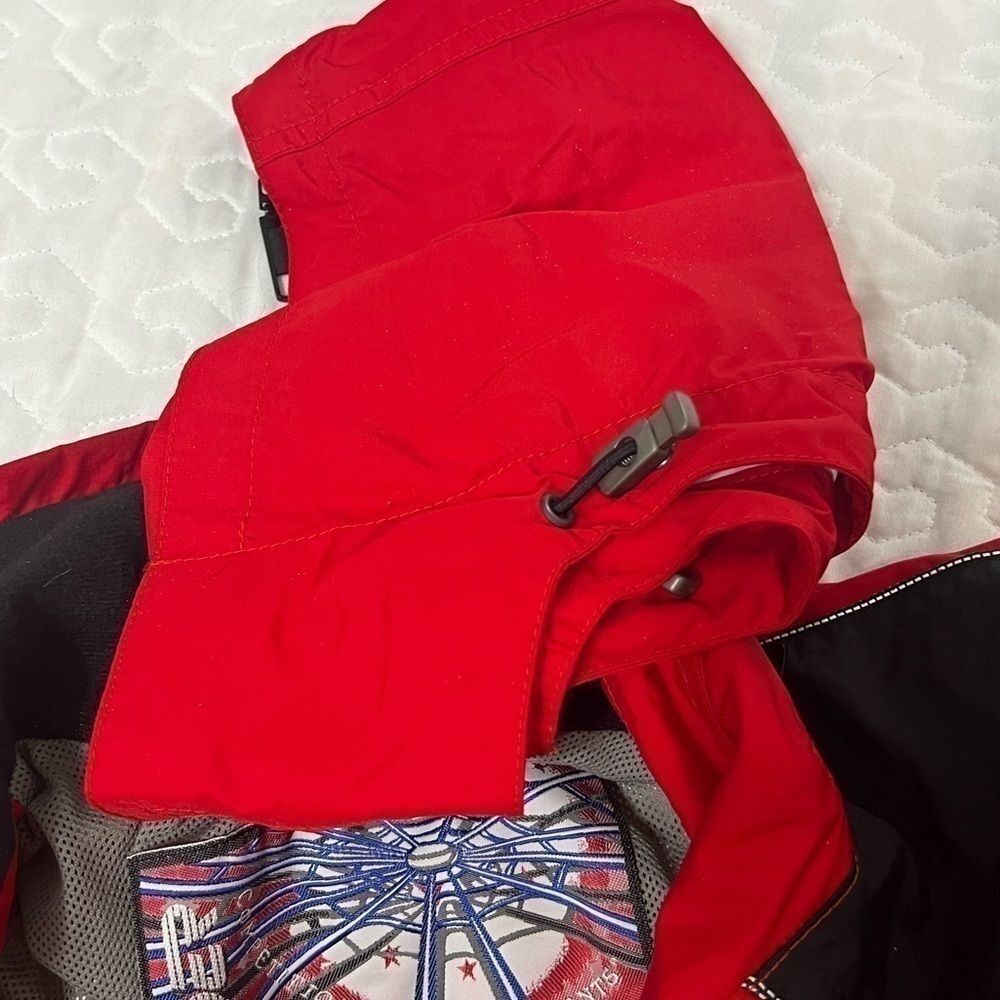 Spyder ski jacket size 12 large red xo 5000m women vintage - Picture 10 of 15